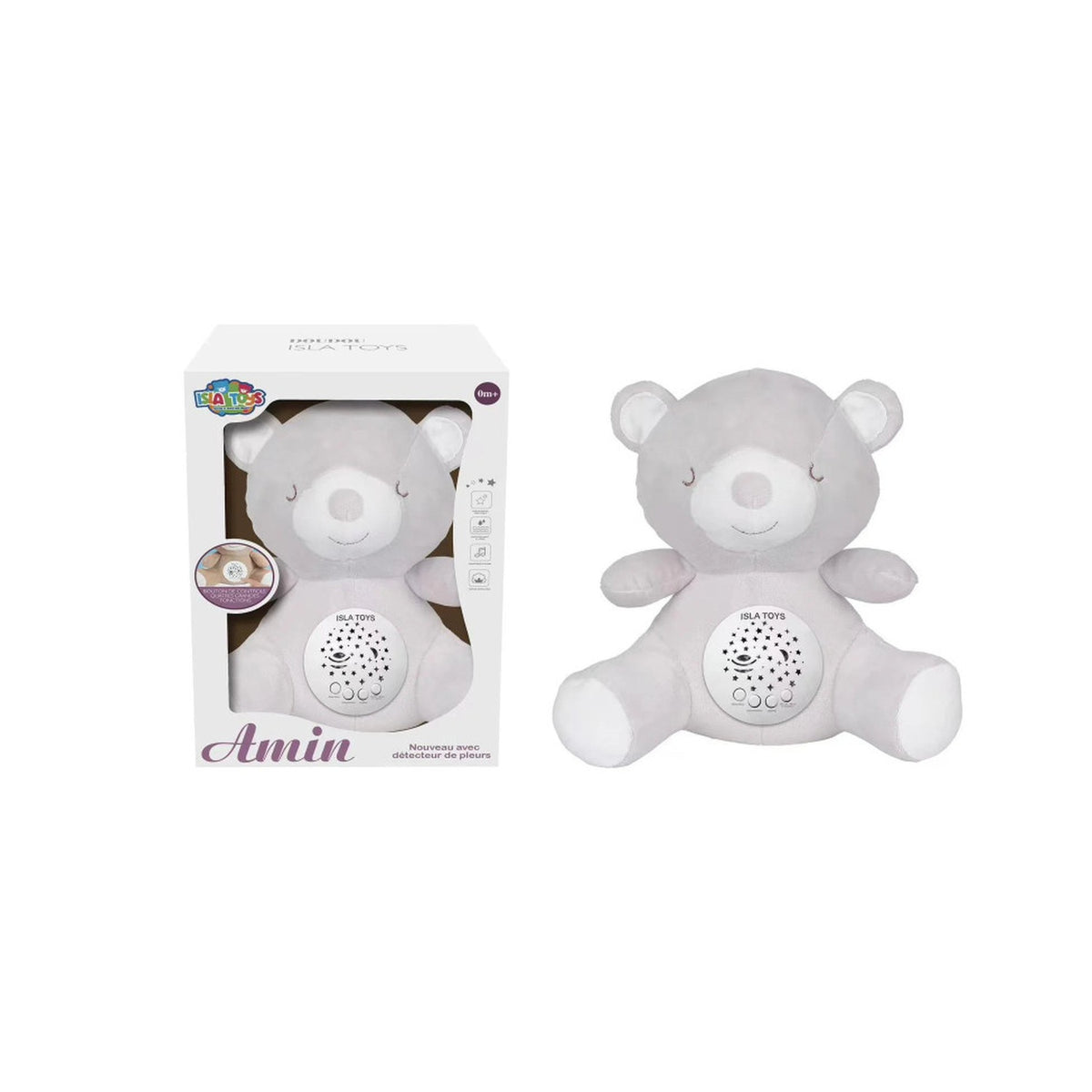 OURSON VEILLEUSE CORANIQUE AVEC DETECTEUR DE PLEURS