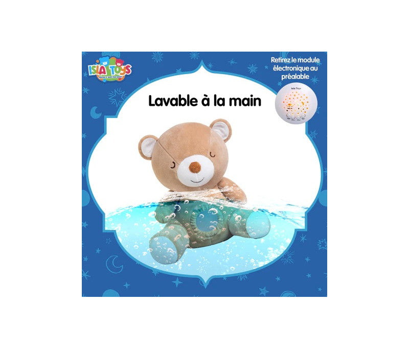 OURSON VEILLEUSE CORANIQUE AVEC DETECTEUR DE PLEURS