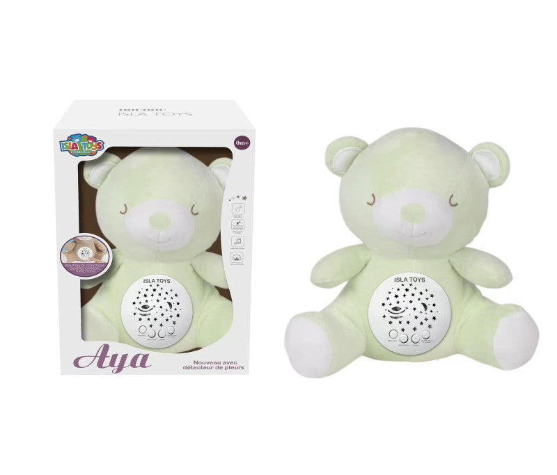 OURSON VEILLEUSE CORANIQUE AVEC DETECTEUR DE PLEURS