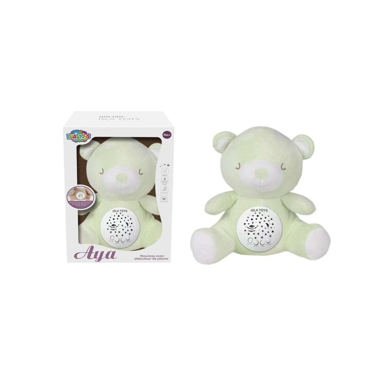 OURSON VEILLEUSE CORANIQUE AVEC DETECTEUR DE PLEURS